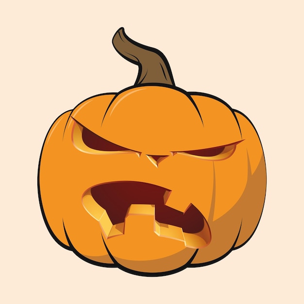 Vector es el emoticon de la calabaza divertida.