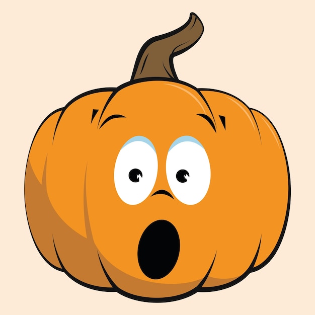 Vector es un emoticon de calabaza muy gracioso.