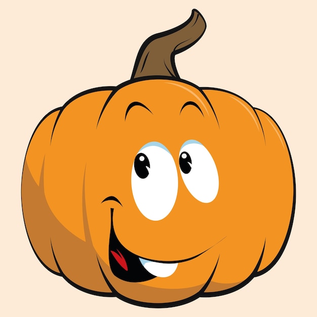 Vector es un emoticon de calabaza muy gracioso.