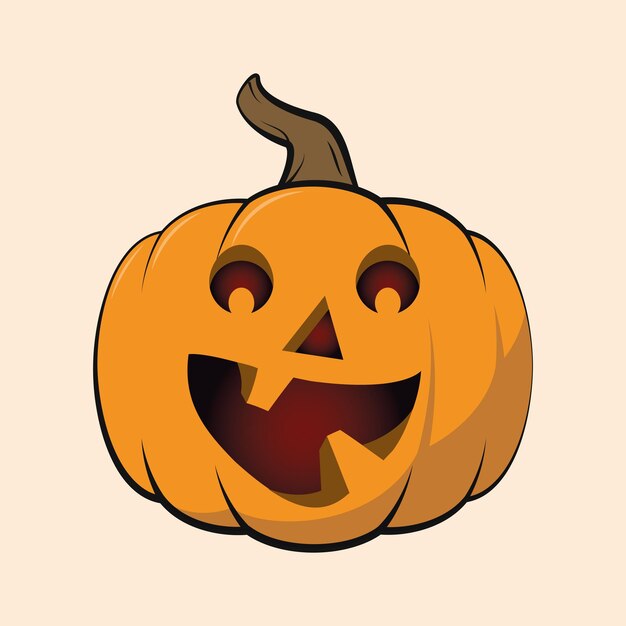 Vector es el emoticon de la calabaza.