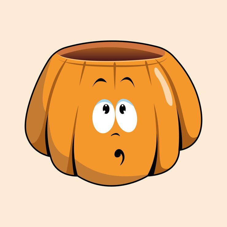 Vector vector es el emoticon de la calabaza.