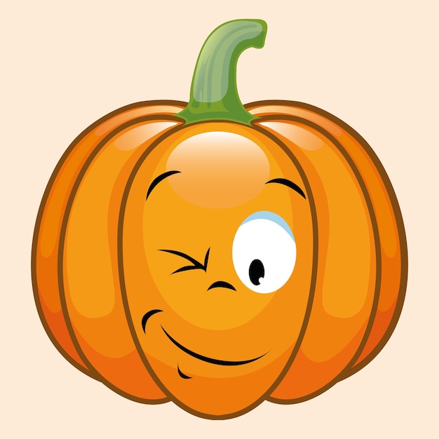 Vector es el emoticon de la calabaza.