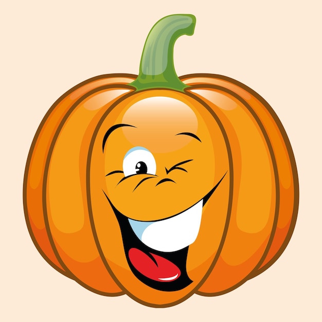 Vector es el emoticon de la calabaza.