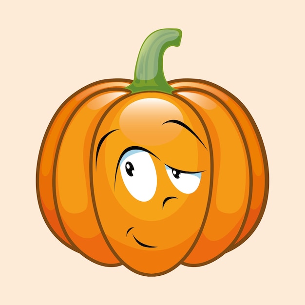 Vector es el emoticon de la calabaza.