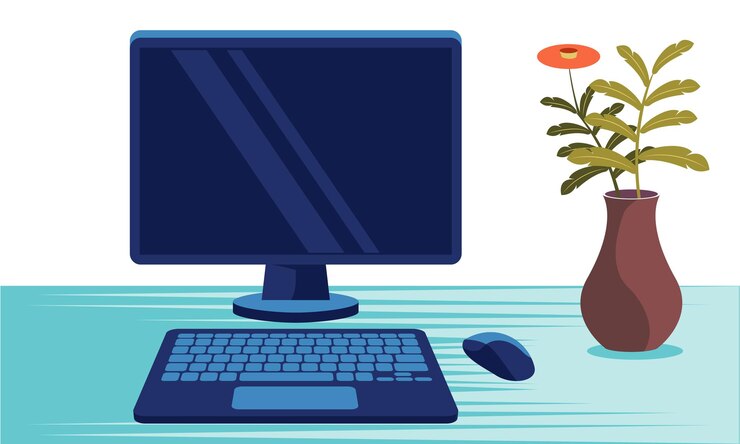 Vector vector de escritorio de computadora