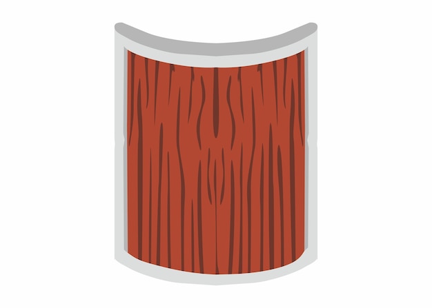 Vector de escudo de madera
