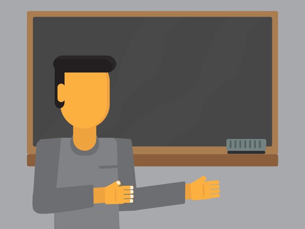 Vector de la escuela de la clase de la tabla negra del maestro