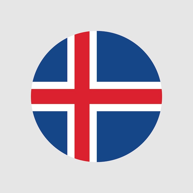 Vector de la esfera de la bandera de Islandia