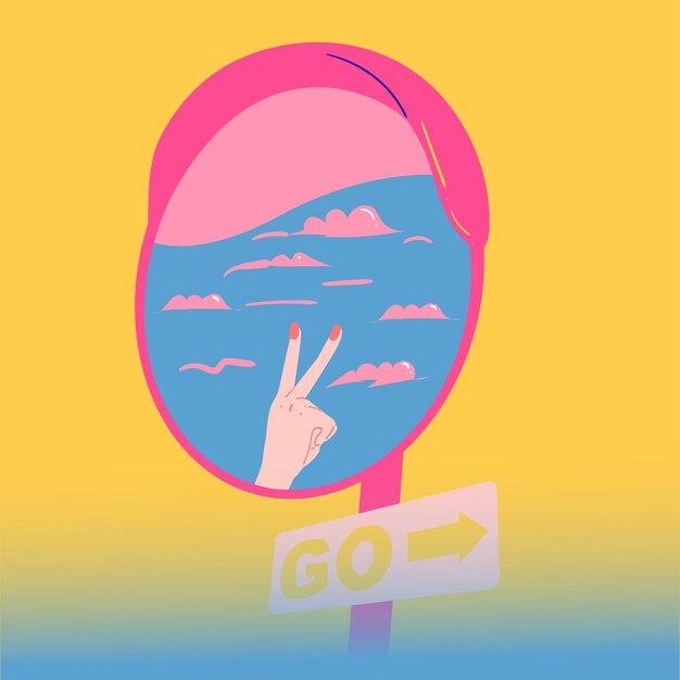 Vector de espejo callejero