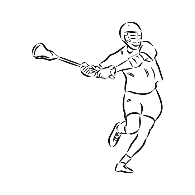 Vector de esquema deportivo de lacrosse