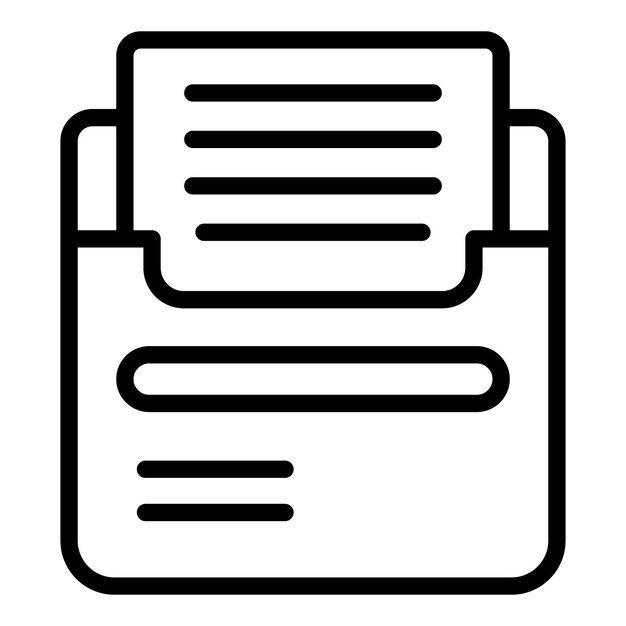 Vector de esquema de icono de aprendizaje de SMS Caso de estudio Aprende el éxito