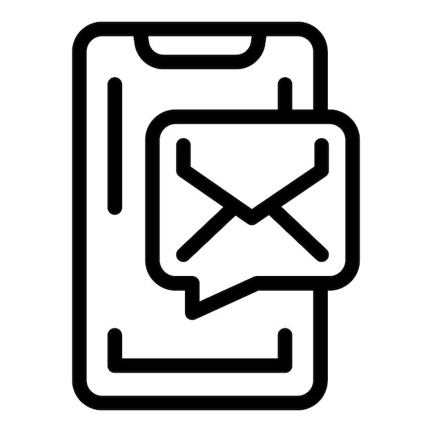 Vector de esquema del icono de la cuota de servicio de correo Plan de pago