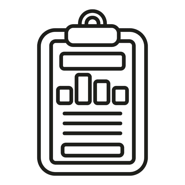 Vector de esquema del icono del portapapeles de finanzas Tasa de dinero corporativa Efectivo de factura