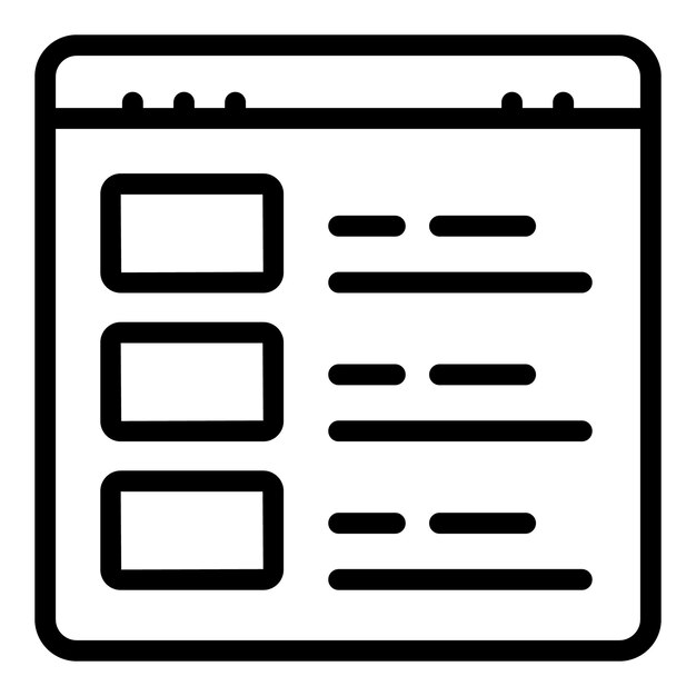 Vector de esquema de icono del proveedor de inventario Gestión digital Producto de control