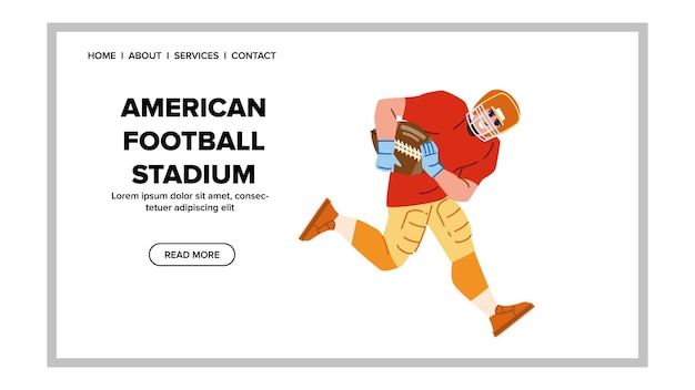 vector de estadio de fútbol americano