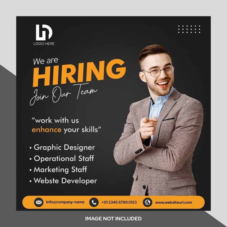 Vector estamos contratando el anuncio de vacante de banner