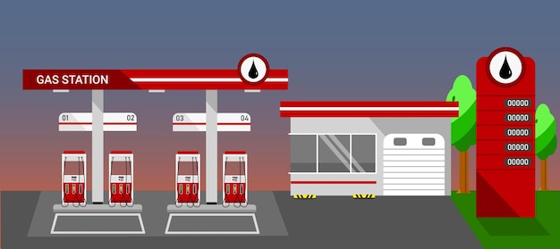 Vector de estatón de gas