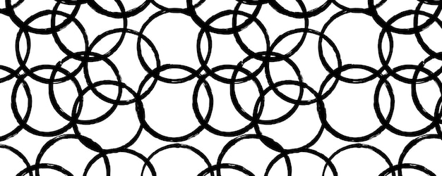 Vector vector estético contemporáneo imprimible abstracto línea elegante círculo patrón sin costuras fondo