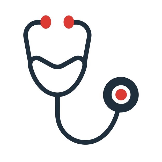 Vector de estetoscopio limpio para hospitales y clínicas