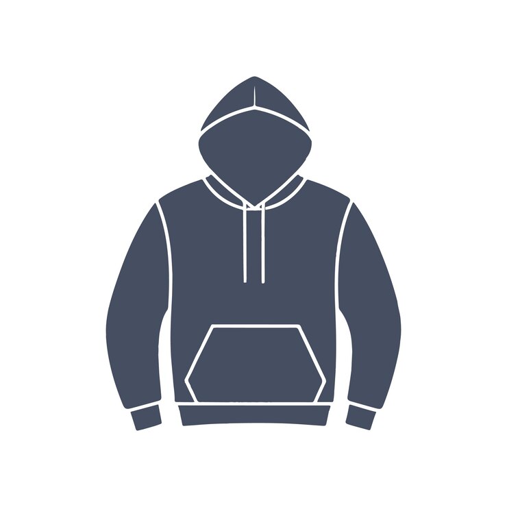 Vector estilizado de silueta de sudadera con capucha