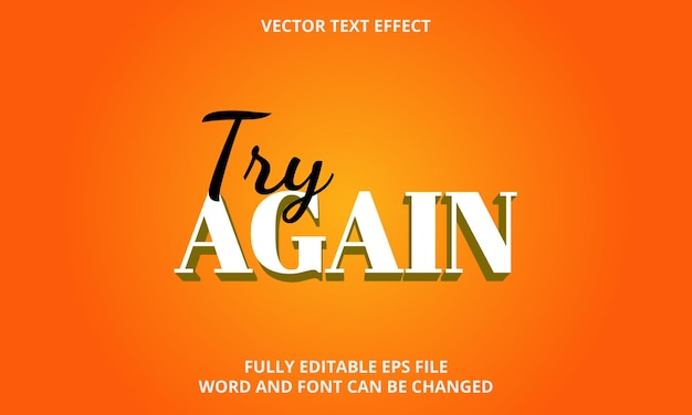 Vector de estilo de efecto de texto 3D editable