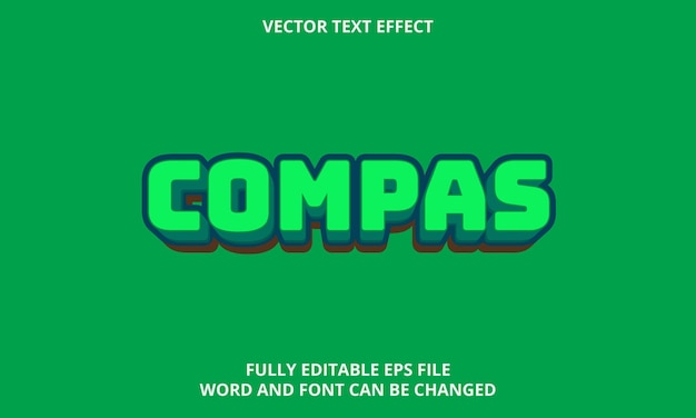Vector de estilo de efecto de texto 3D editable