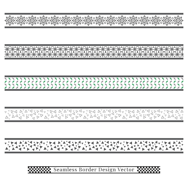 Vector estilo étnico patrón de encaje divisores conjunto de fondo