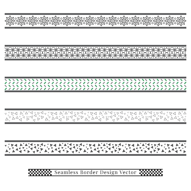 Vector estilo étnico patrón de encaje divisores conjunto de fondo