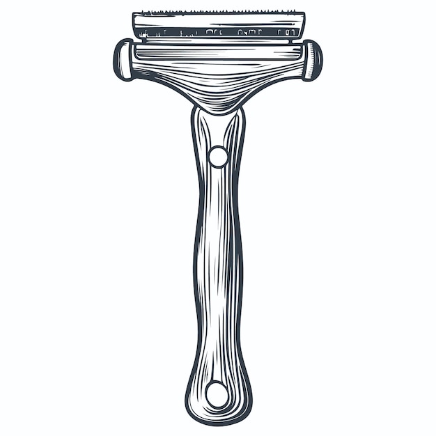 Vector de estilo de impresión de grabado en madera de navaja