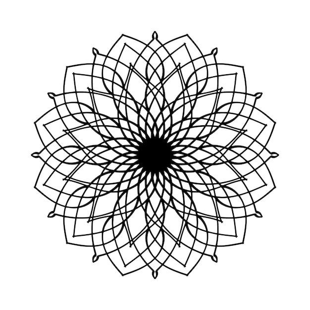 Vector de estilo de mandala y patrón