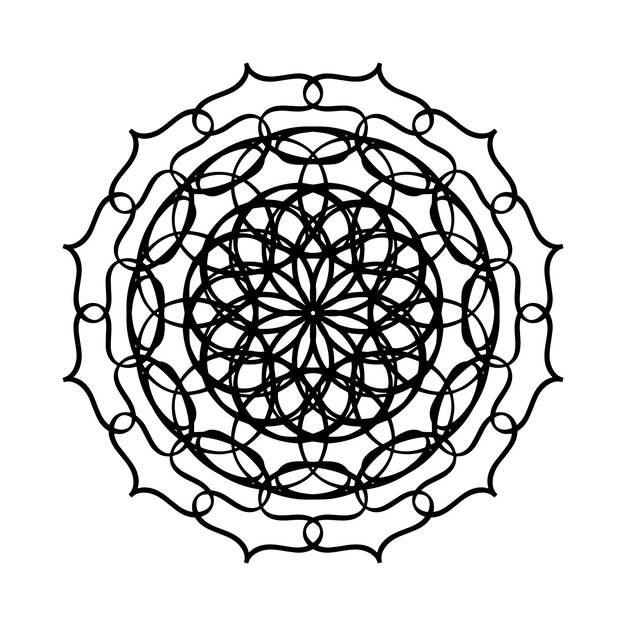 Vector de estilo de mandala y patrón