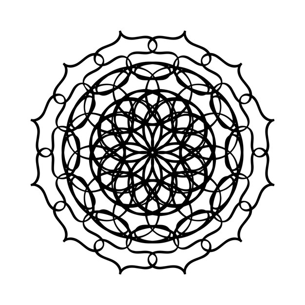 Vector vector de estilo de mandala y patrón