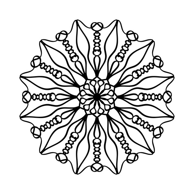 Vector de estilo de mandala y patrón
