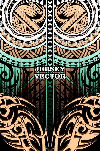 Vector de estilo polinesio tribal para camiseta de sublimación de baloncesto