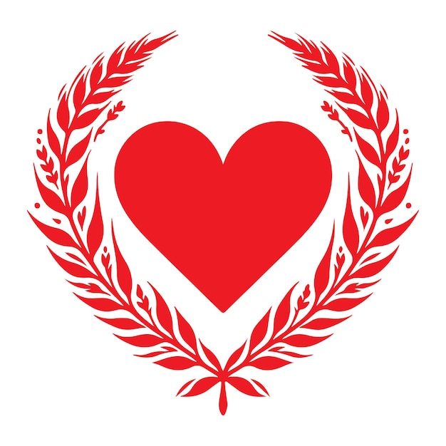 Vector estilo sketchy corazón rojo