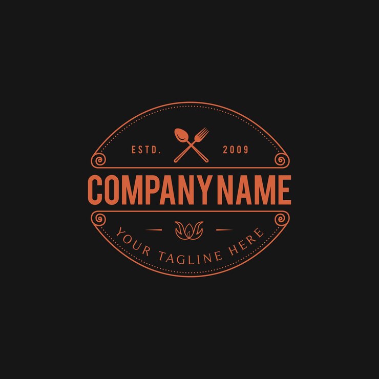 Vector de estilo vintage retro de logotipo de restaurante