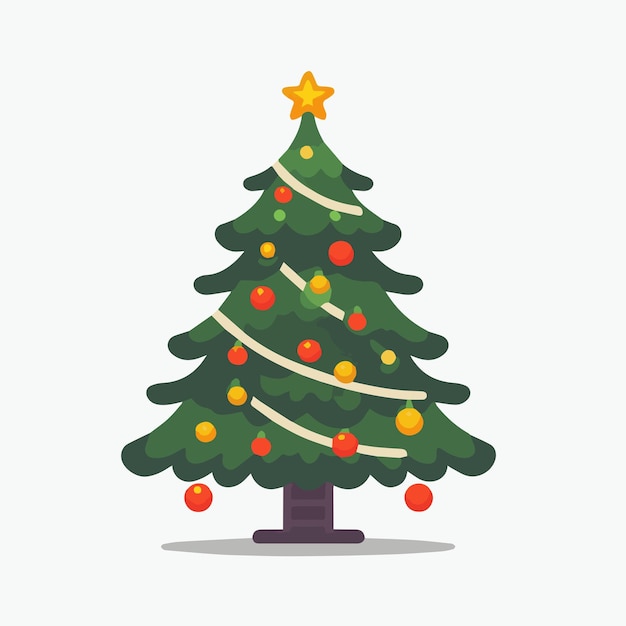 Vector vector de la estrella del árbol de navidad