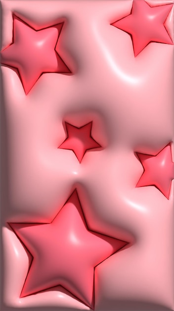 Vector de estrella de color melocotón ilustración 3d vector fondo de pantalla de teléfono 3d