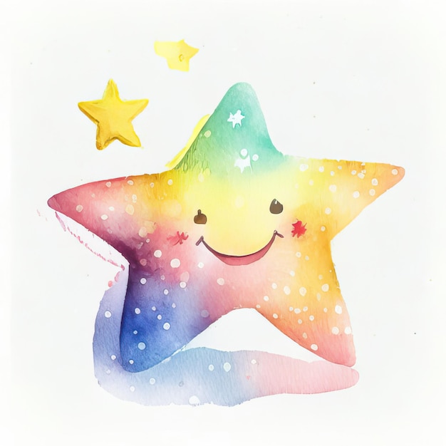 Vector vector estrella sonrisa sonriente ilustración de dibujos animados colección de estrellas dibujadas