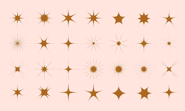 Vector de estrellas brillantes