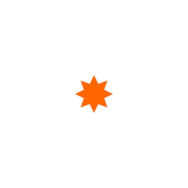 Vector de estrellas dibujado a mano gráfico naranja