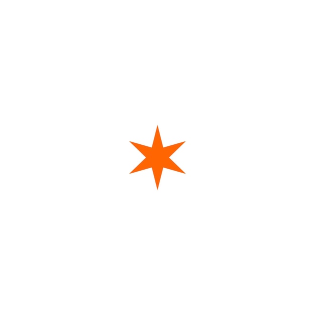 Vector de estrellas naranja dibujado a mano