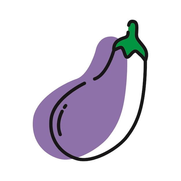 vector de etiqueta de berenjena