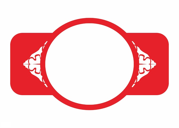 Vector de etiqueta roja en blanco para el diseño de la venta de letreros