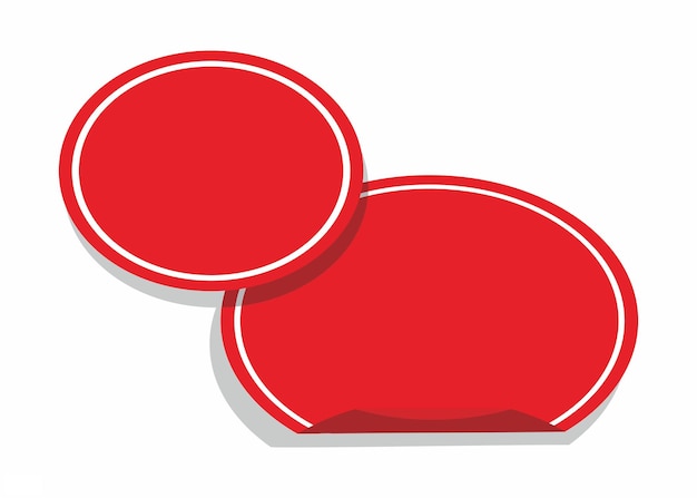 Vector de etiqueta roja en blanco para el diseño de la venta de letreros