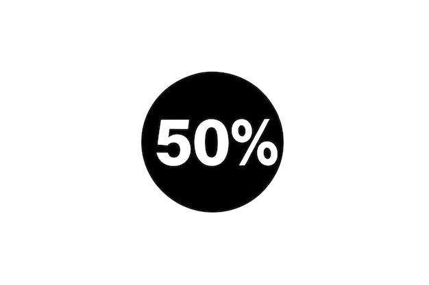 Vector de la etiqueta de venta de 50