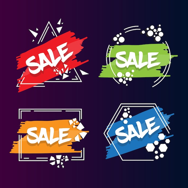 Vector de etiqueta de venta