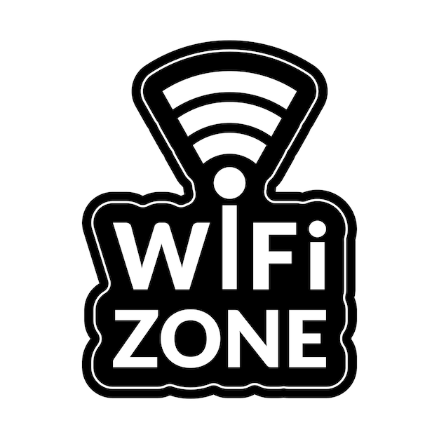 Vector de la etiqueta de la zona Wi-Fi