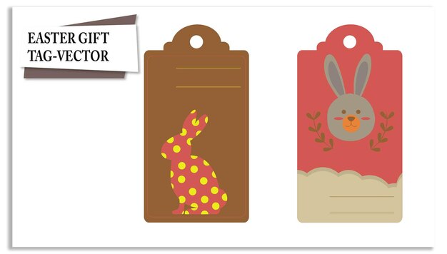 Vector de las etiquetas de regalos de Pascua