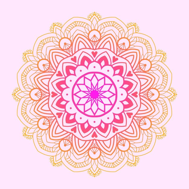 Vector vector étnico dorado elegante creativo adornos coloridos diseño de fondo mandala